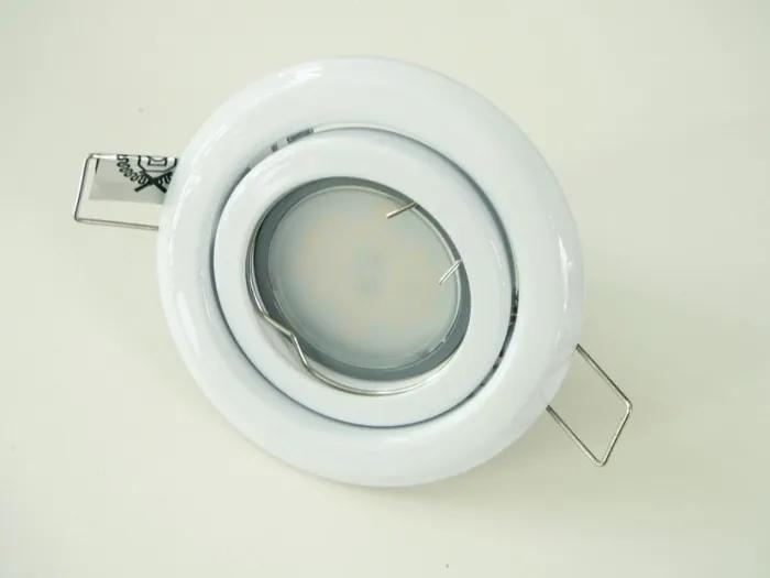 T-LED LED bodové svetlo do sadrokartónu 7W biele 230V výklopné Farba svetla: Teplá biela