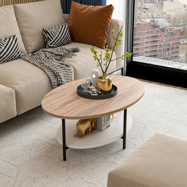 Konferenčný stolík ELIS 36x90 cm dub/biela