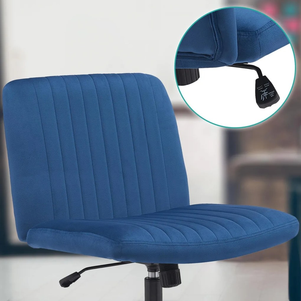 Design-Shop Kancelárska stolička Kingman zamat - Modrá