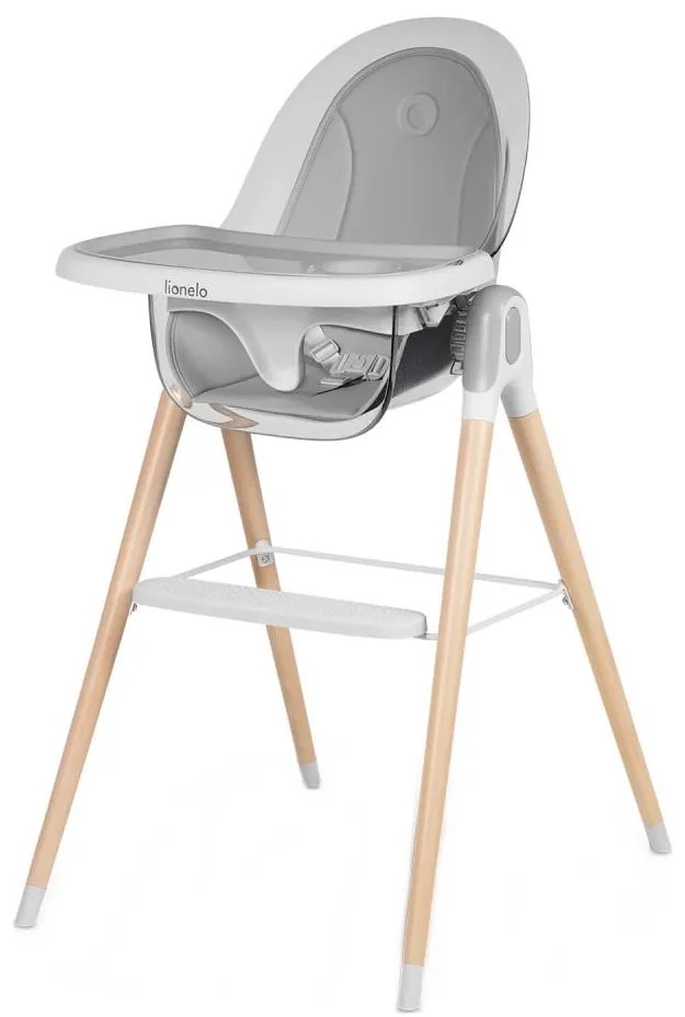 Lionelo - Detská jedálenská stolička MAYA White buk