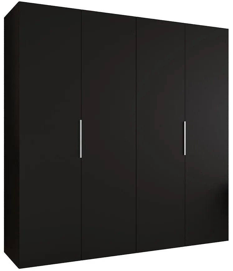 Skriňa Marbella I 200 čierna/strieborný