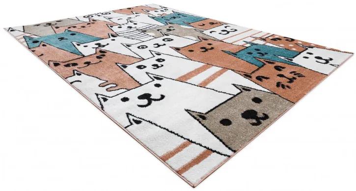 Dywany Łuszczów Detský kusový koberec Fun Gatti Cats pink - 240x330 cm