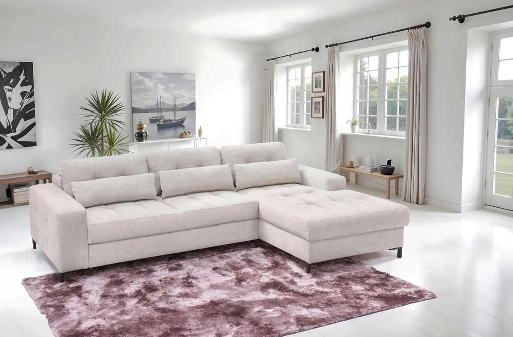 XXXLutz ROHOVÁ SEDAČKA, textil, béžová MID.YOU - Sedačky - 000694007904