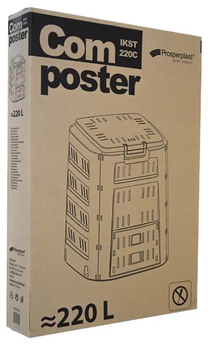 Kompostér COMPOGREEN 220 l černý PRIKST220C-S411