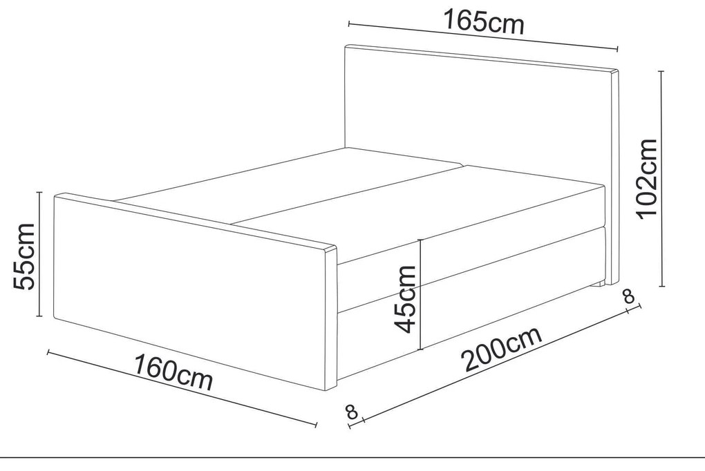Manželská posteľ  Boxspring 200 cm Milagros 4 (tmavohnedá) (s matracom a úložným priestorom). Akcia -20%. Vlastná spoľahlivá doprava až k Vám domov. 1047274