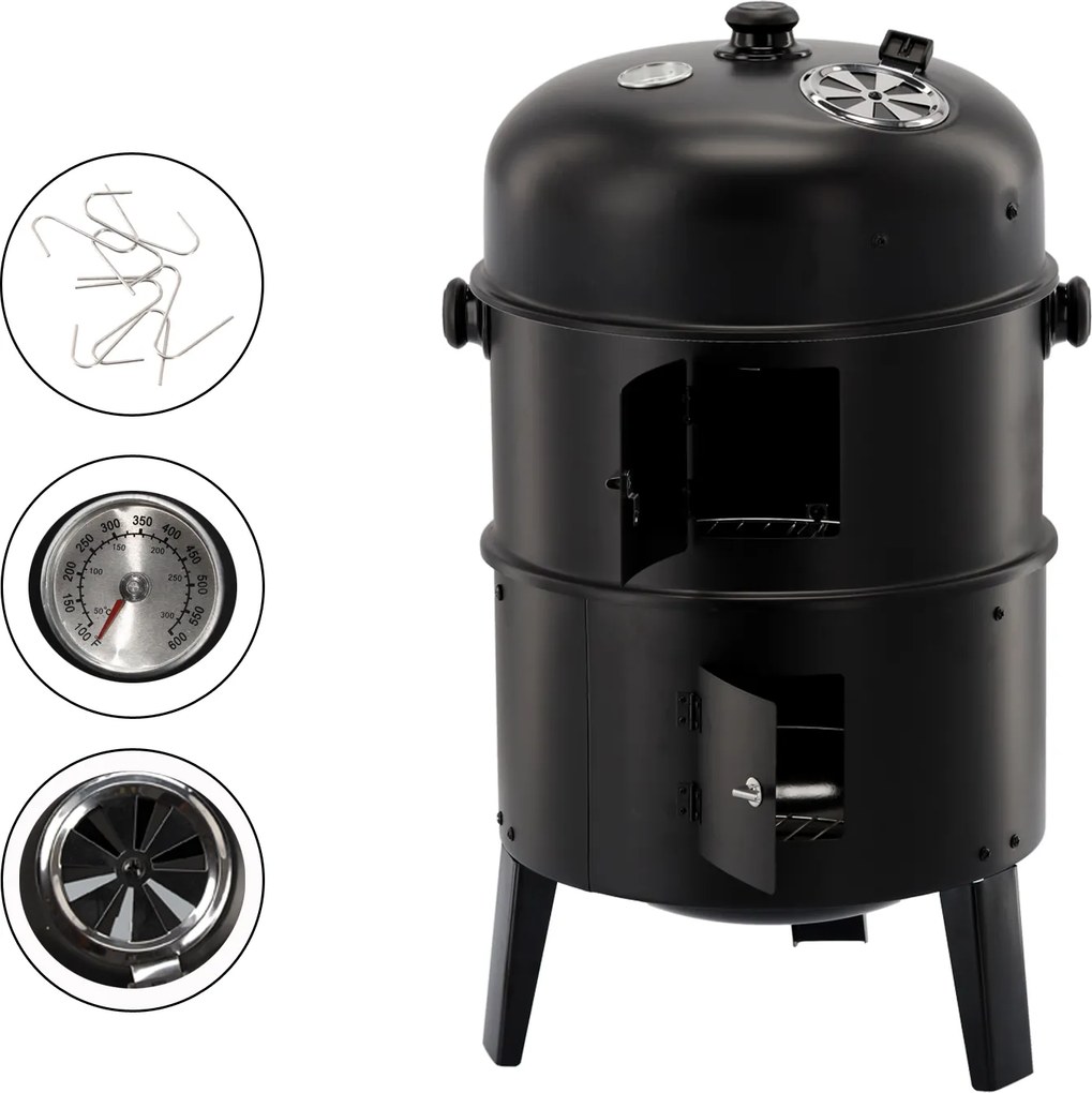 BBQ Meeting Multifunkčný gril 3 v 1 – gril / udiareň / krb 40 × 84 cm BBQ5306