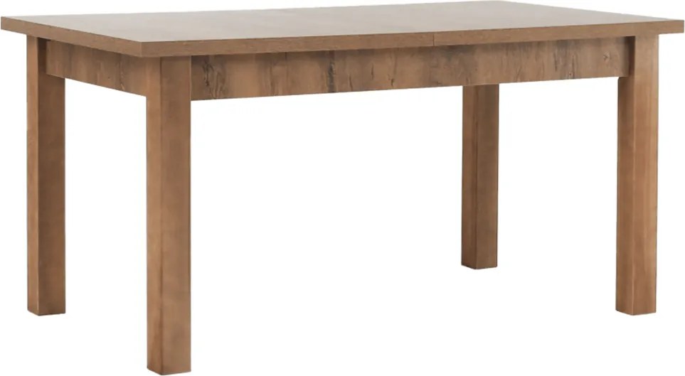 Jedálenský stôl, rozkladací, dub lefkas tmavý, 160-203x90 cm, MONTANA STW