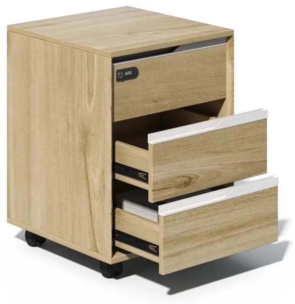 Kancelárska zostava pre 4 osoby Houseland Profit Max 02 3216 dub/biela