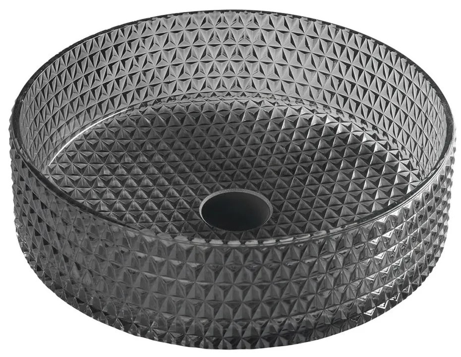 Čierne sklenené okrúhle umývadlo ø 39,5 cm Maragua – Sapho