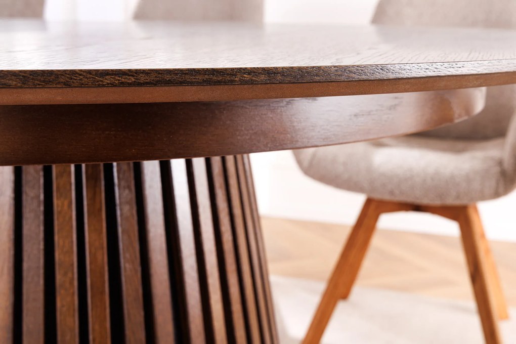 Rozťahovací jedálenský stôl Ali Wood 120-160-200 cm tmavý prírodný dub