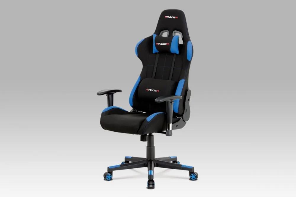Kancelárská stolička KA-F02 BLUE modrá / čierná Autronic