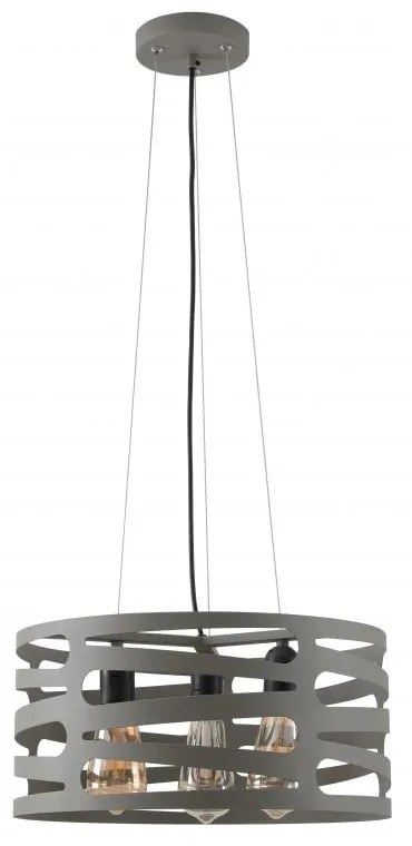 Sivé závesné svietidlo s kovovým tienidlom Marisa – GTV