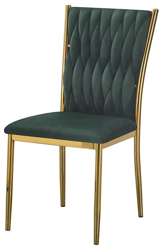 Stolička Glamour 12510 zelená/zlatý