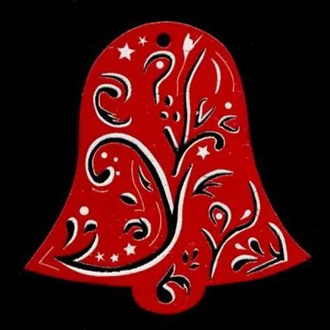 AMADEA Drevená ozdoba červená zvonček 6 cm