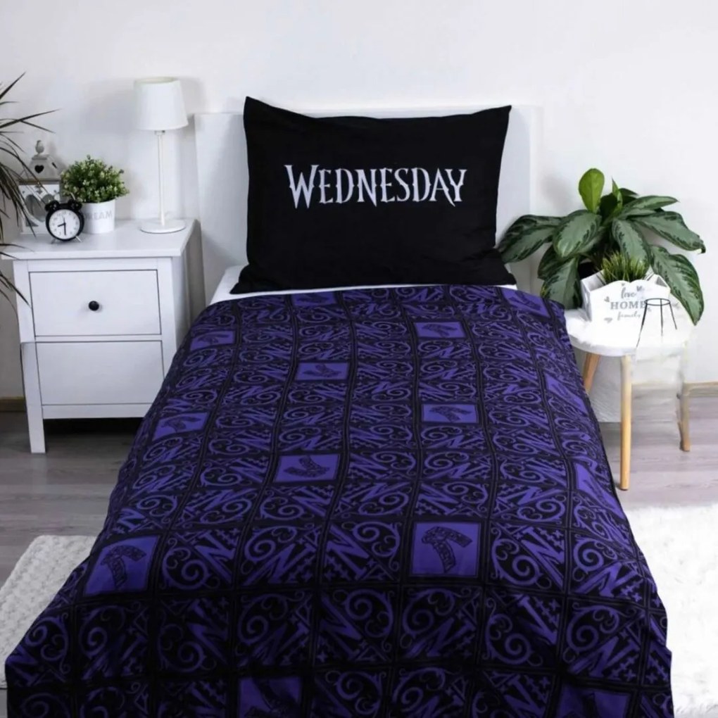 Obliecky Disney Wednesday 140x200cm+90x70cm Setino Tiahome