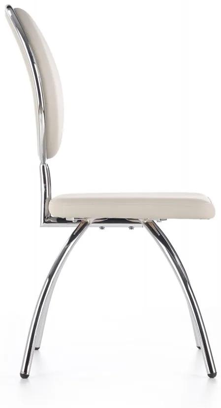 Jedálenská stolička RECIFE –⁠ PU koža/kov, sivá