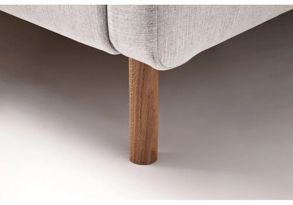 Svetlosivá čalúnená dvojlôžková posteľ s úložným priestorom s roštom 160x200 cm Lotte – Meise Möbel