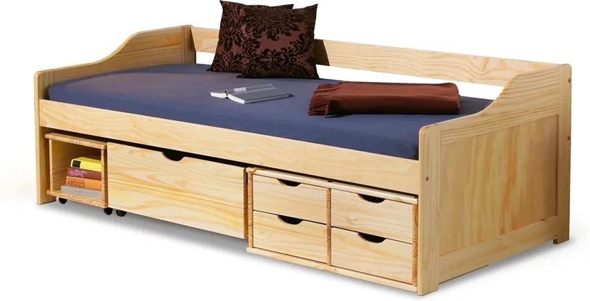 HALMAR Maxima 90 drevená jednolôžková posteľ s roštom borovica
