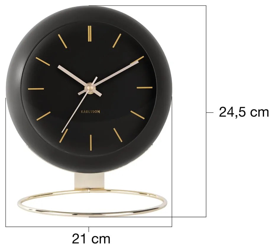 Stolové hodiny ø 21 cm Globe – Karlsson