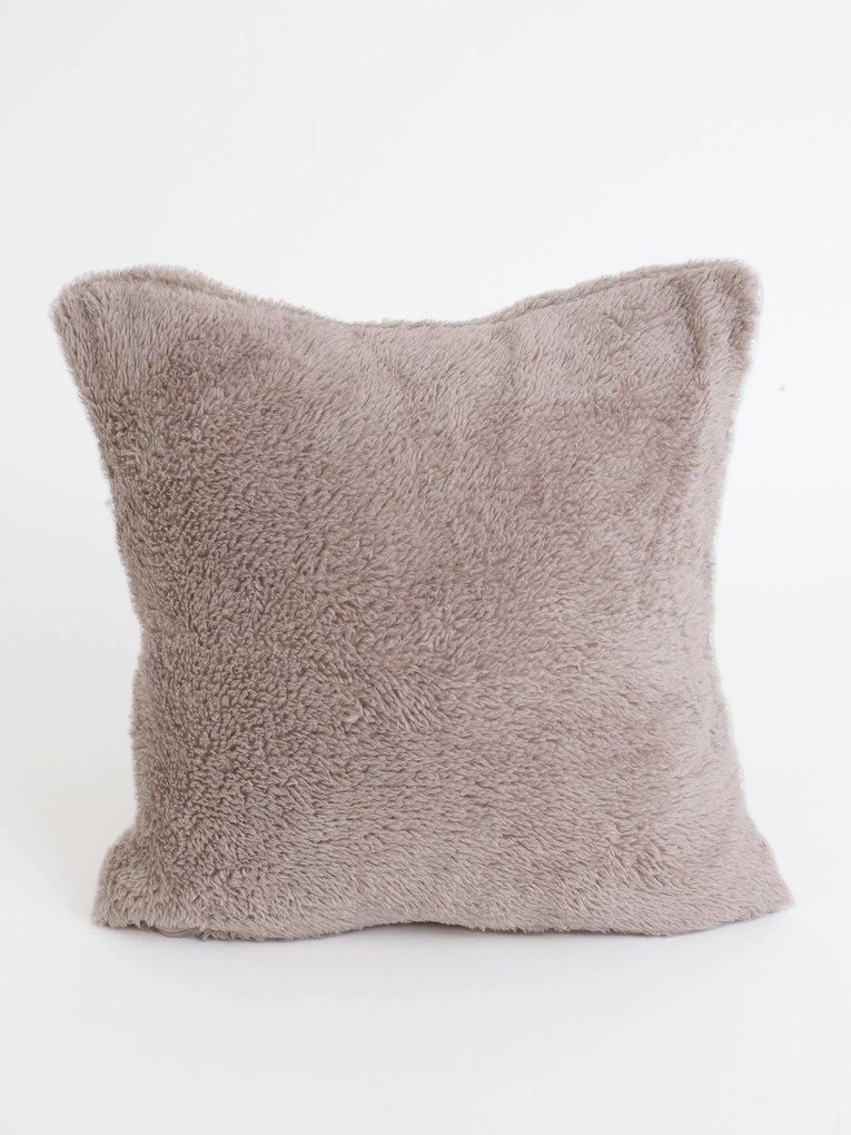 Baránková obliečka na vankúšik mikroplyš 40 × 40 cm – Teddy cappuccino