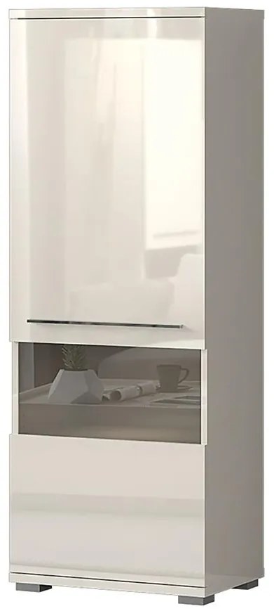 Vitrína Piano V60XV-1KS/PN-71/KA/71 lakované beige