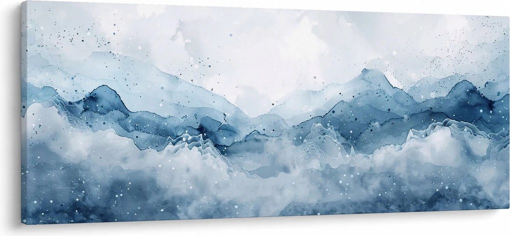 Obraz - Mraky a vlny, akvarel (120x50 cm)