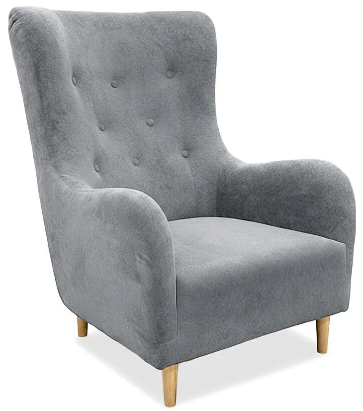 Kreslo Benetto Gerra 70 dr.oo/1 sivá