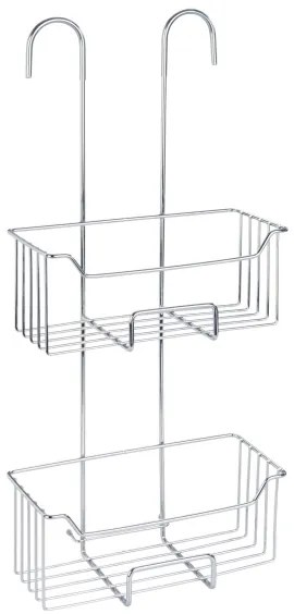 WENKO 24758100 - Sprchová polička MILO 25x55 cm strieborná/priehľadná