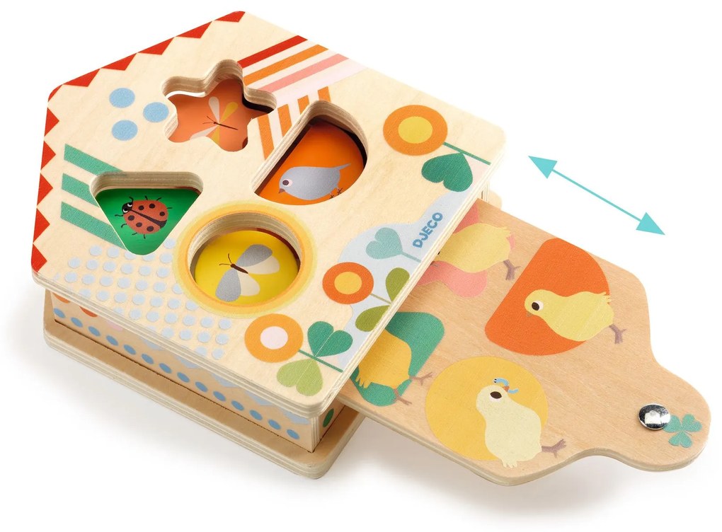 Drevený triediaci box - domček