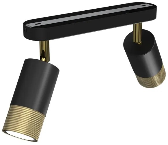 Bodové svietidlo LINK 2xGU10/8W/230V čierna/mosadz