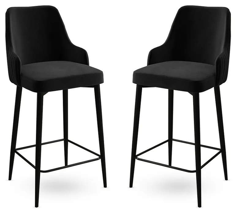 Sada barových stoličiek Enox Black, 2 ks