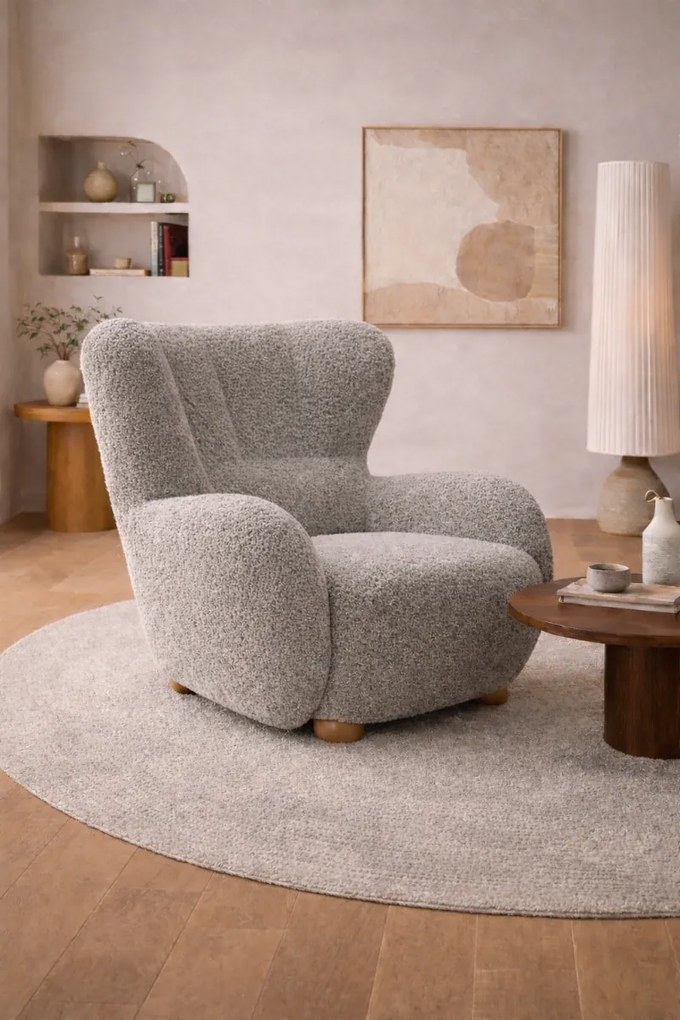 RELAXAČNÉ KRESLO PONCIO ROLF 06 SIVÁ