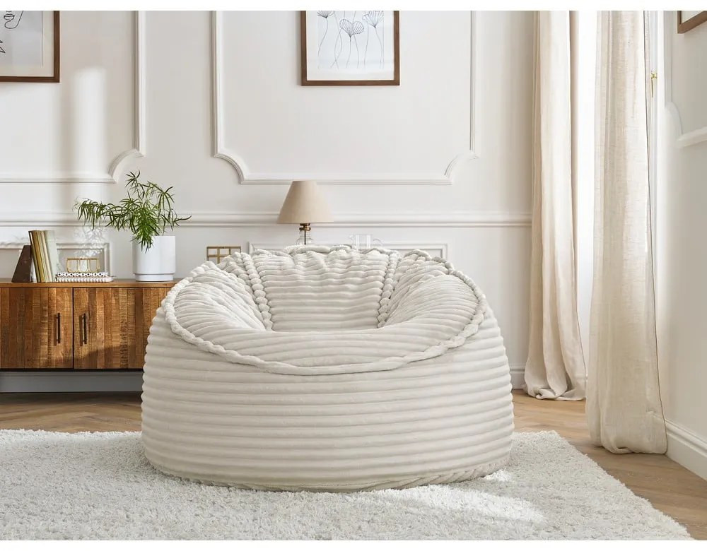 Béžový menčestrový sedací vak Socrate – Bobochic Paris