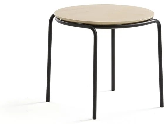 Konferenčný stolík Ashley, Ø570 x 470 mm, čierna, breza