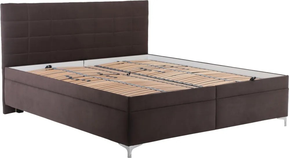 Posteľ Izolda 180x200 cm, hnedá látka