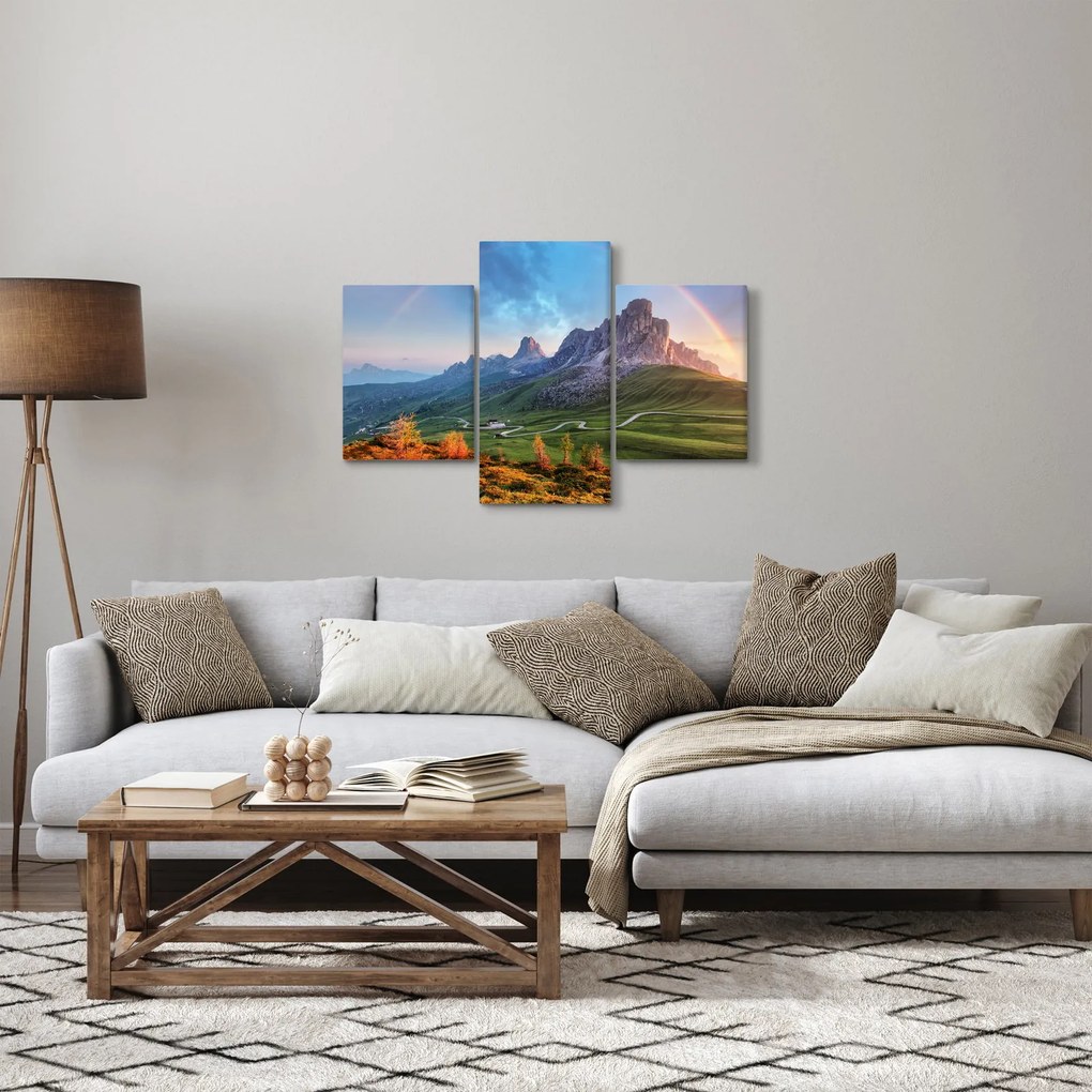 Obraz dúhy nad skaliskami (90x60 cm)