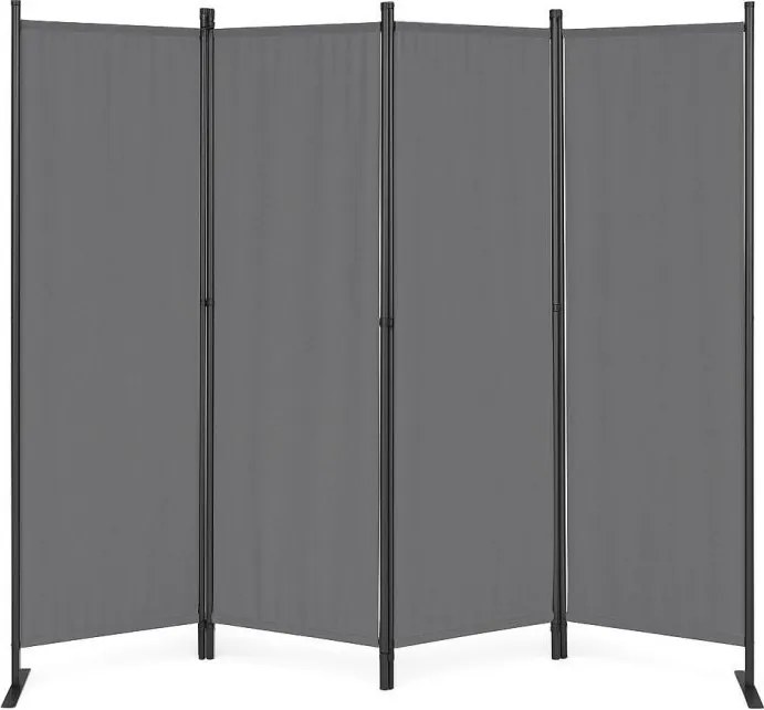 Záhradný 4-panelový skladací paraván proti vetru a slnku - 167 x 216 cm béžová