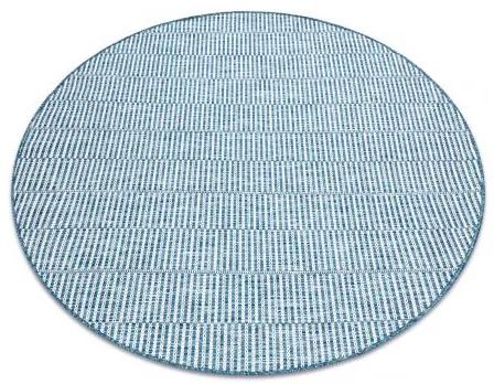 Okrúhly koberec SISAL LOFT 21198 BOHO slonová kosť/strieborná/modrá Veľkosť: kruh 160 cm