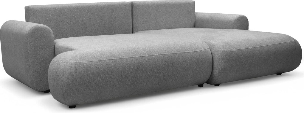 Rozkladacia rohová sedacia súprava Lotulis Mini pravá - sivá pletenina Blur 18