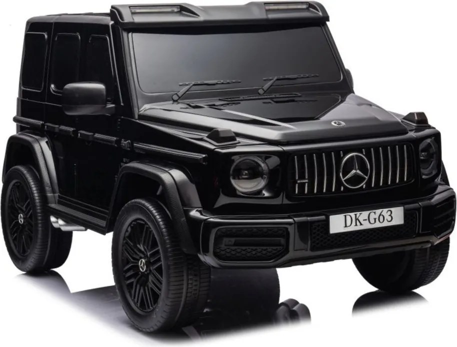 LEAN CARS Elektrické autíčko Mercedes G63 XXL čierne lakované 4x4 24V