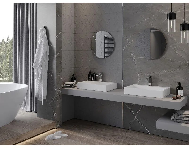 Mexen Alto, okrúhle kúpeľňové zrkadlo 50 cm, 9853-050-050-000-00