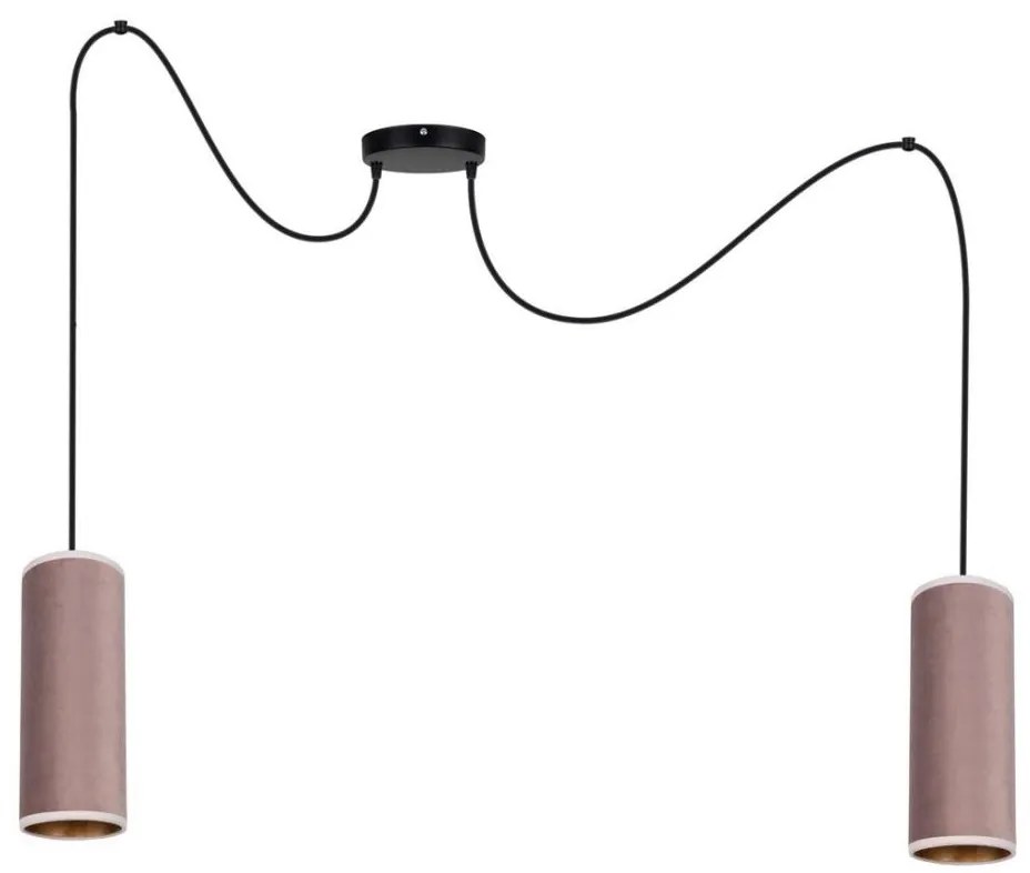 Luster na lanku AVALO 2xE27/60W/230V pavúk ružová/medená