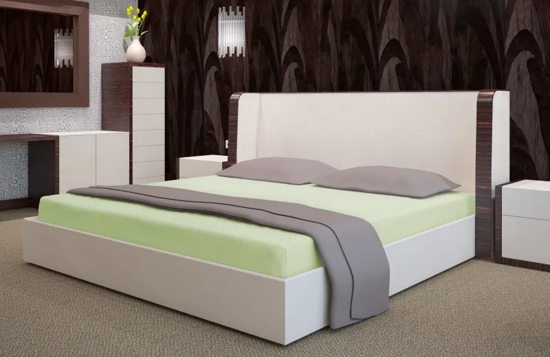 Dekorstudio Prestieradlo froté s gumičkou svetloolivové PRZF-22 Rozmer plachty: 90x200cm