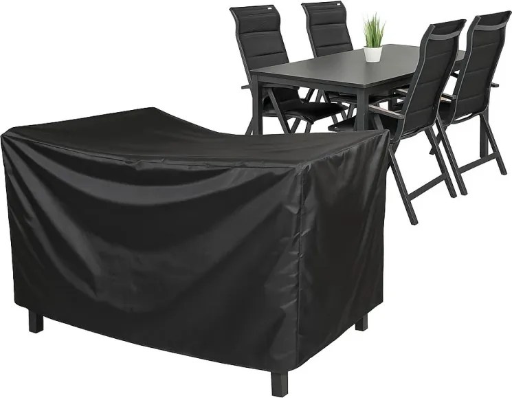 Doppler Ochranný obal na stôl 180 x 100 cm + 4 kreslá polohovacie, stohovacie