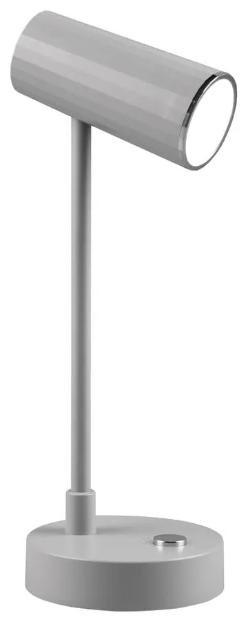 Svetlosivá LED stolová lampa so stmievačom (výška 28 cm) Lenny – Trio
