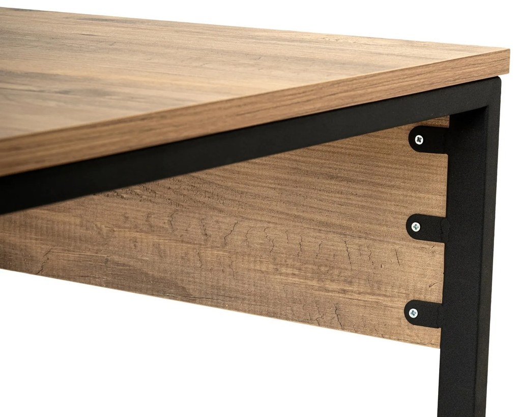 Kancelárska zostava pre 2 osoby TWIN borovica atlantská/čierna