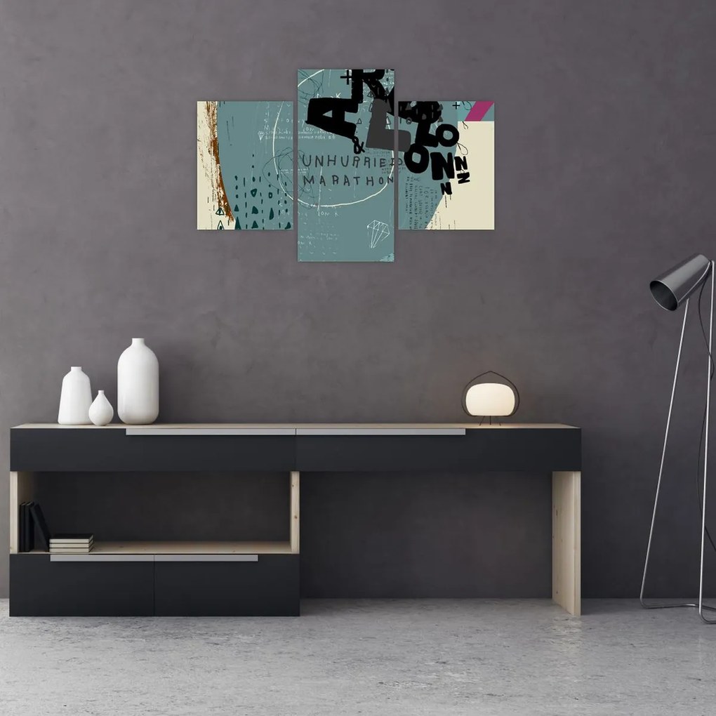 Obraz - Lietajúci balón s dúhou (90x60 cm)
