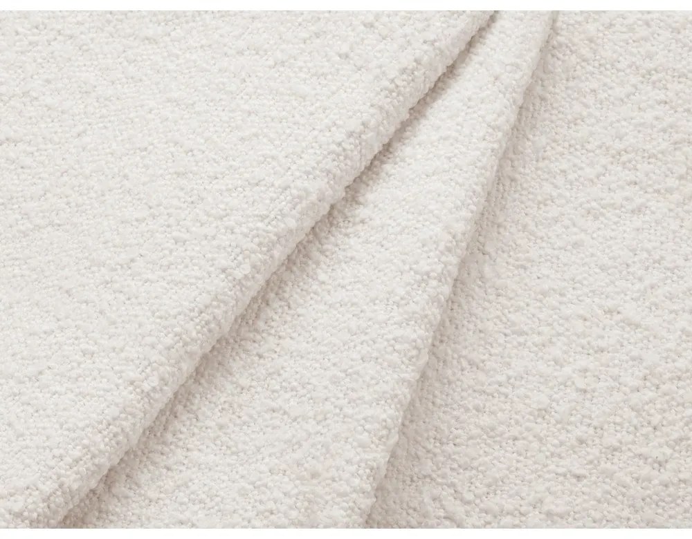 Biela pohovka z textílie buklé 208 cm Poppy – Micadoni