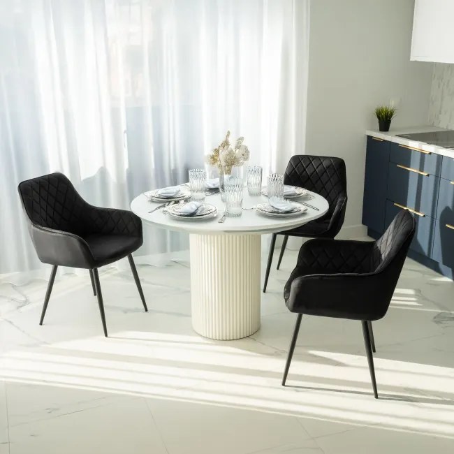 Jedálenská stolička HAVANA VELVET čierna