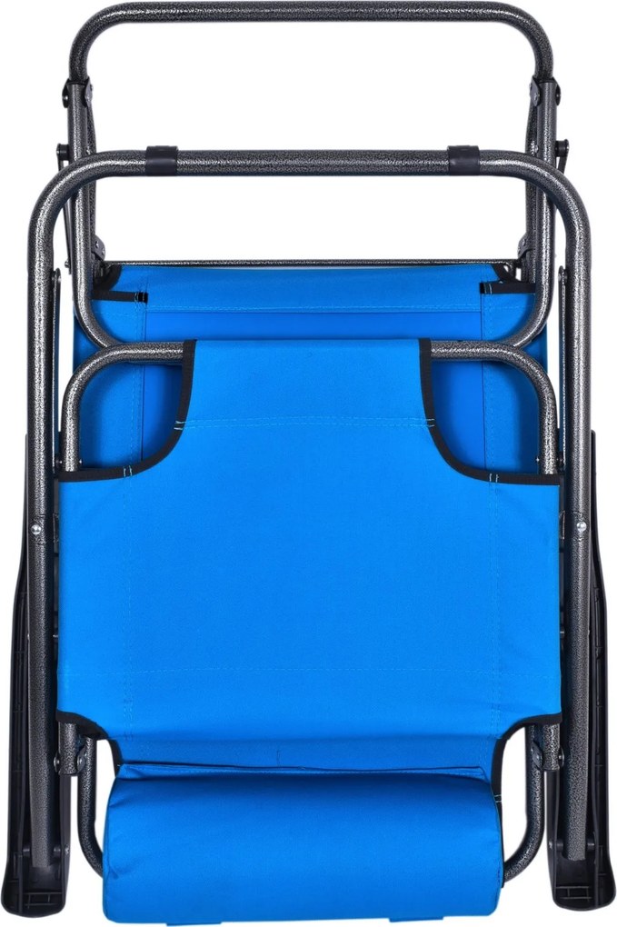 Záhradné skladacie ležadlo LEON - modré